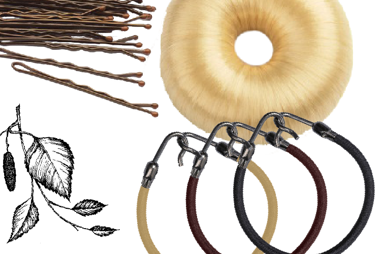 Шпильки, невидимки, резинки для волос, бублики для пучка